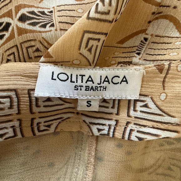 Lolita Jaca St. Barth Ibiza Silk Chiffon Long Dress Size Small - Picture 7 of 8